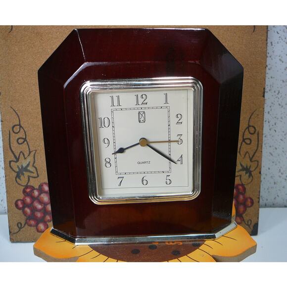 Vintage Paul Sebastian 1997 Wooden Desk Mantel Clock (working) - Picture 2 of 9